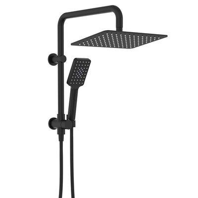 Fienza Tono Twin Half-Rail Shower, Matte Black