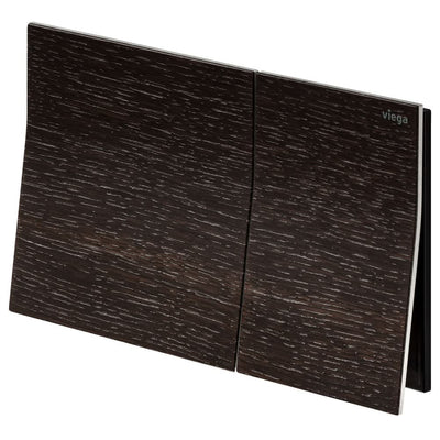 Fienza Viega Visign More 200 Angled Flush Plate, Stained Oak