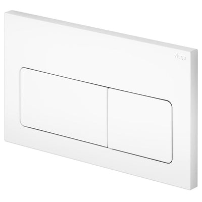 Fienza Viega Visign Life5 Soft Rectangular Button Flush Plate, Gloss White