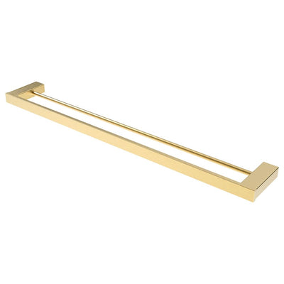 Fienza Koko Double Towel Rail, 810mm, Urban Brass