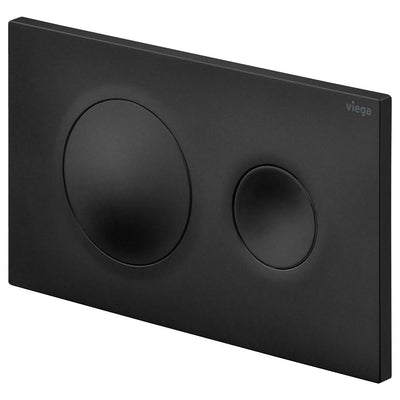 Fienza Viega Visign Style20 Round Button Flush Plate, Matte Black