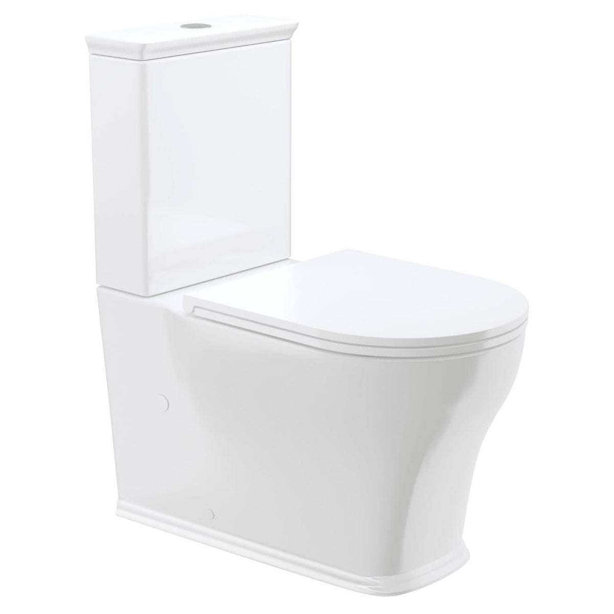 Fienza Lillian Tornado Back-to-Wall Toilet Suite, Gloss White with Slim Seat