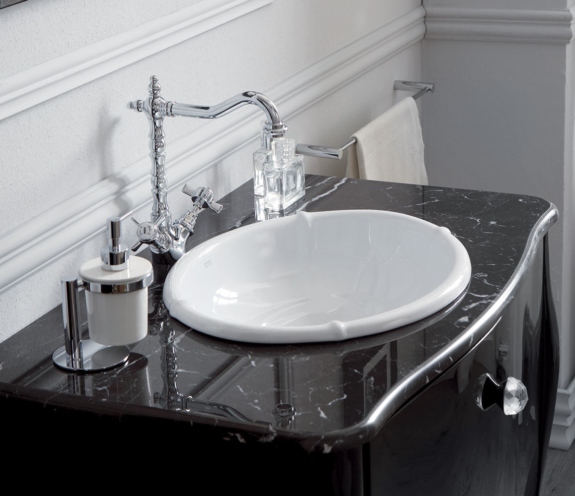 Studio Bagno Impero 50 inset basin, Gloss White