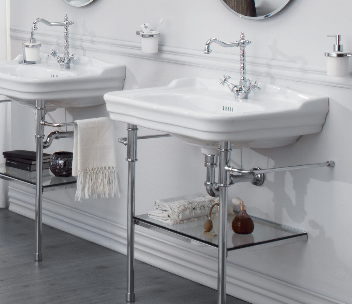 Studio Bagno Impero 70 console 1TH, Gloss White