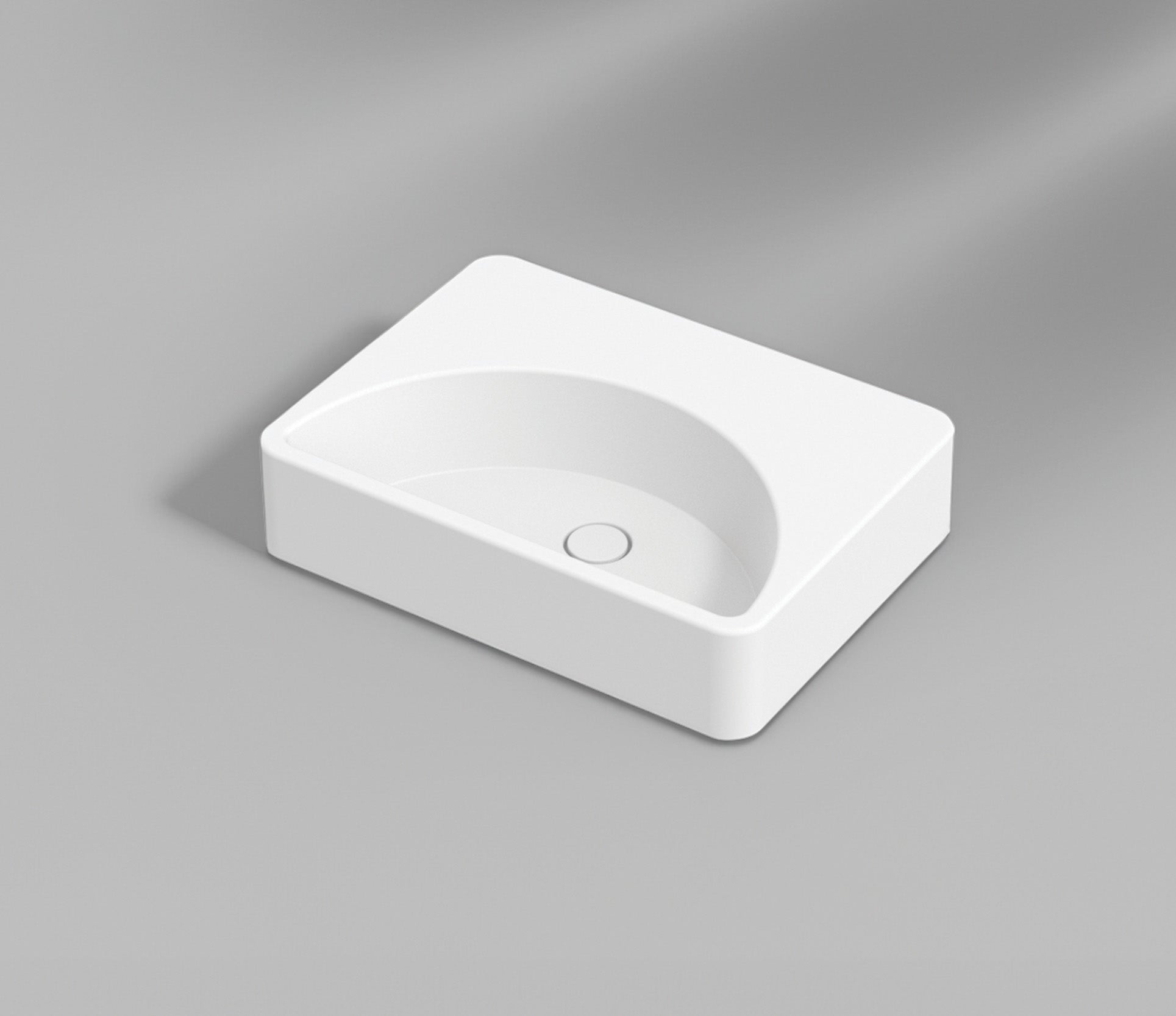 Studio Bagno Lunaris 61 Bench/Wall Basin 1TH, Gloss White
