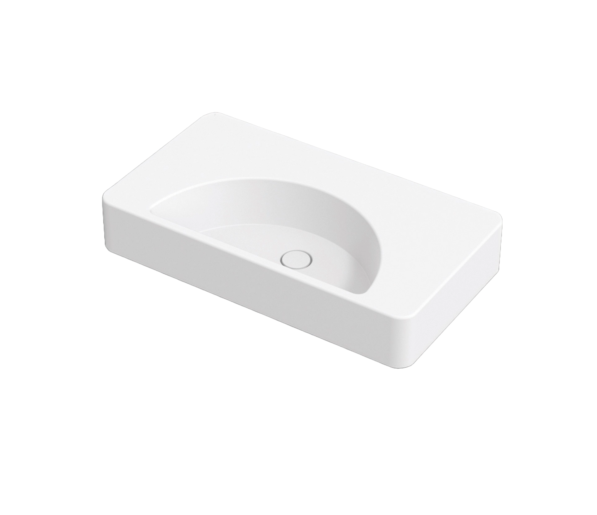 Studio Bagno Lunaris 81 Bench/Wall Basin NTH, Gloss White