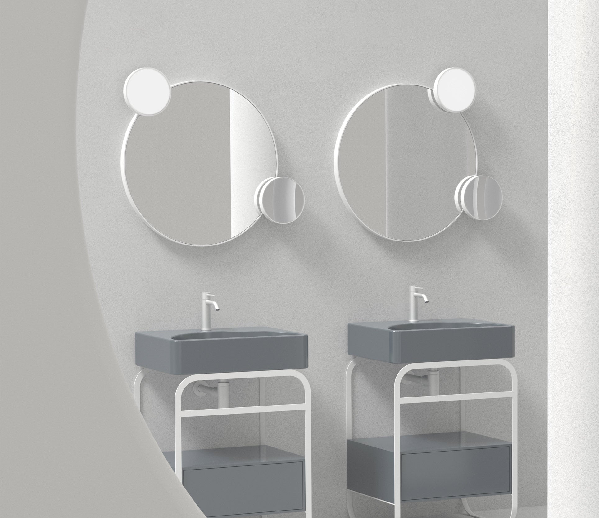 Studio Bagno Lunaris Mirror - Matte White