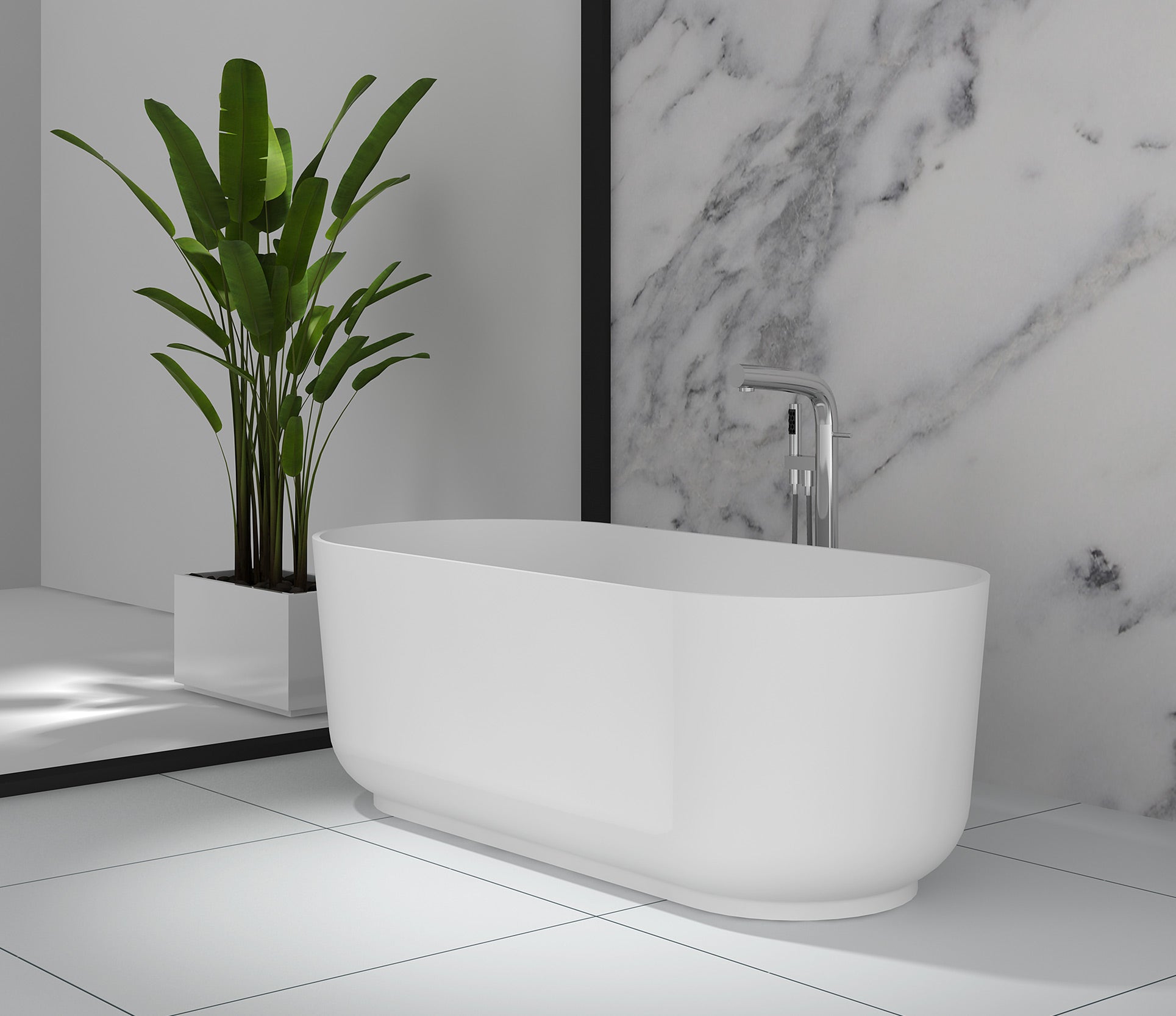 Studio Bagno Blast Freestanding Bath - Matte White