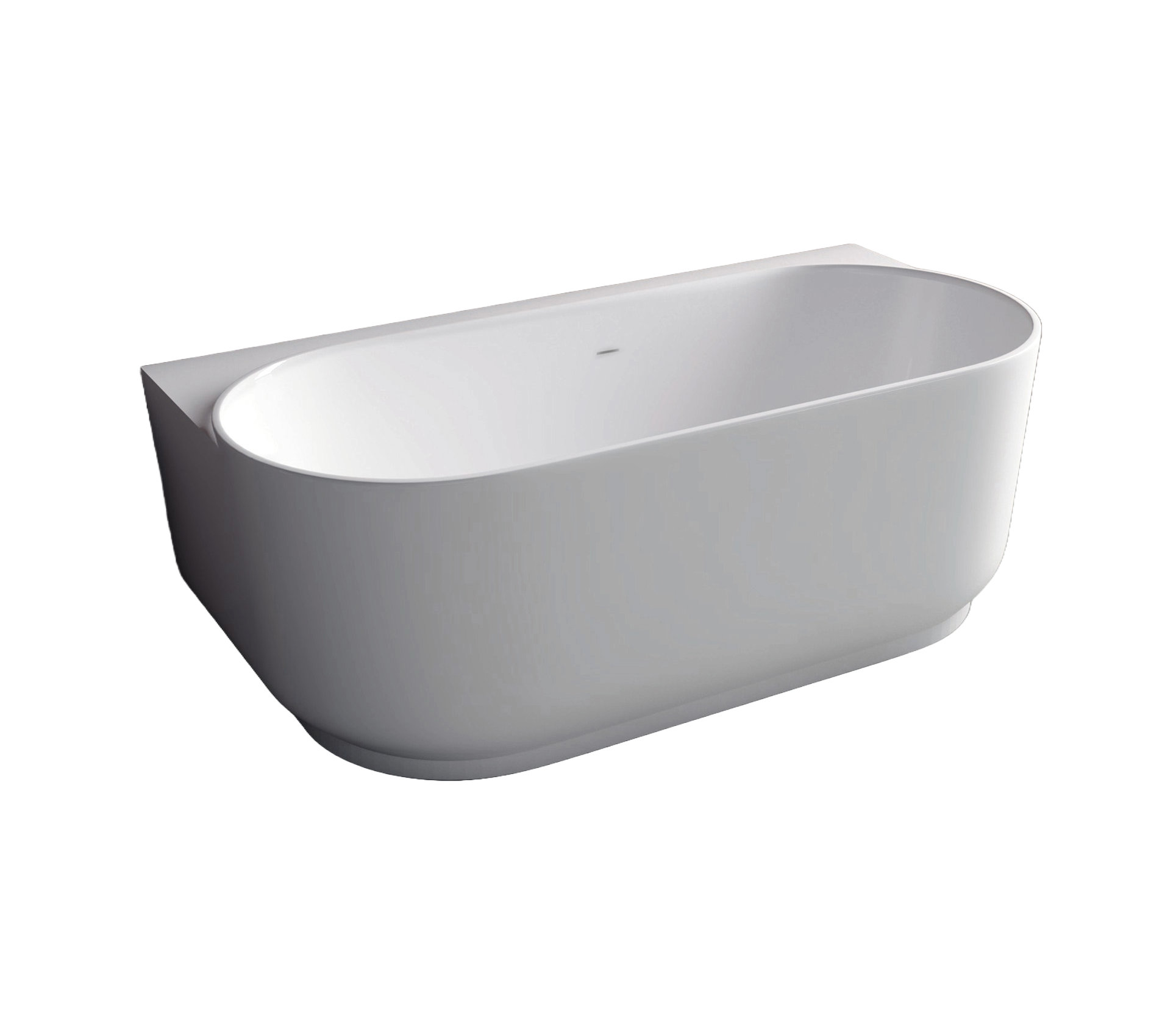 Studio Bagno Verve Freestanding Bath - Satin White, Semi Gloss White