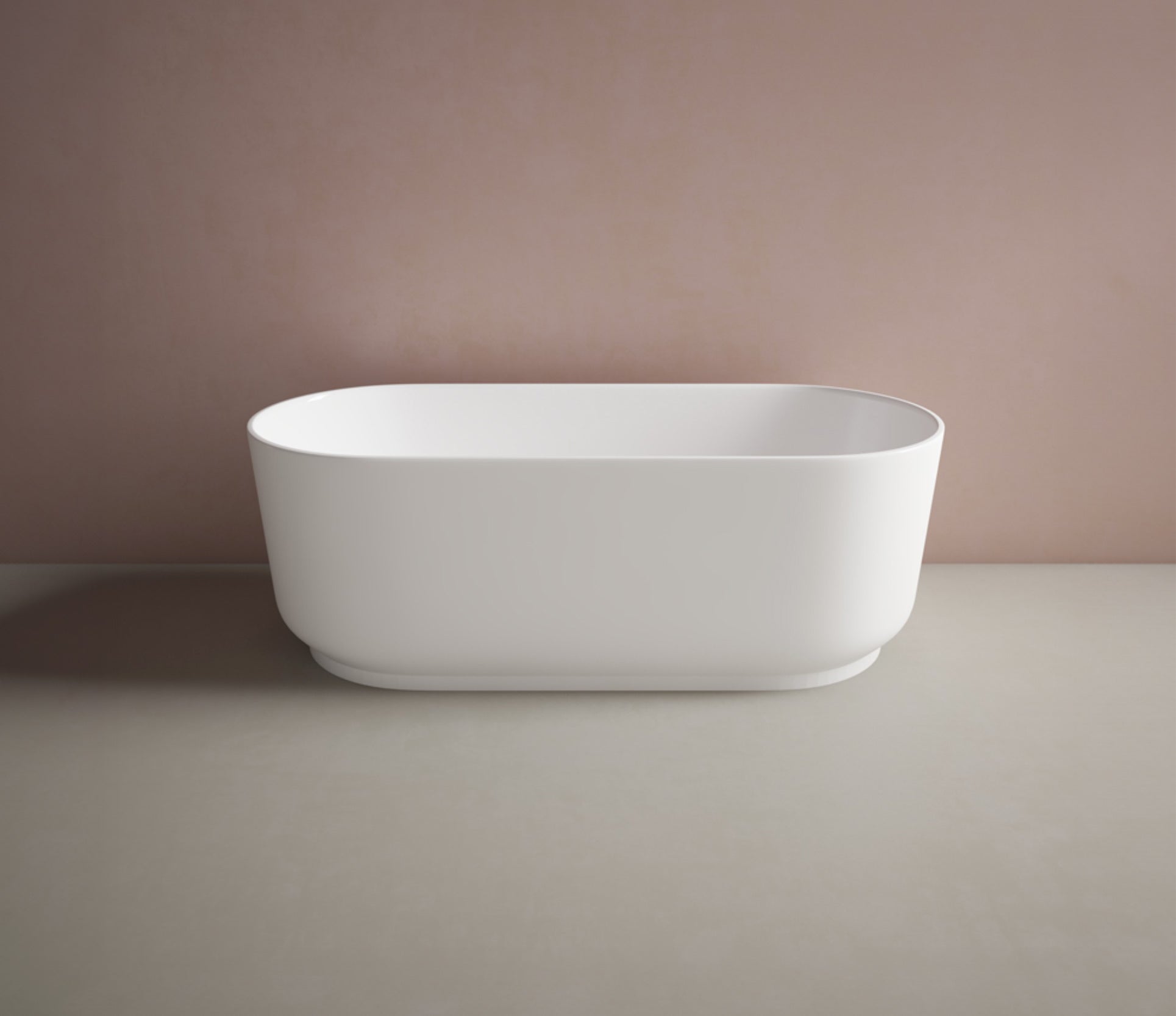 Studio Bagno Lago 1700 Freestanding Bath - Satin White, Semi Gloss White