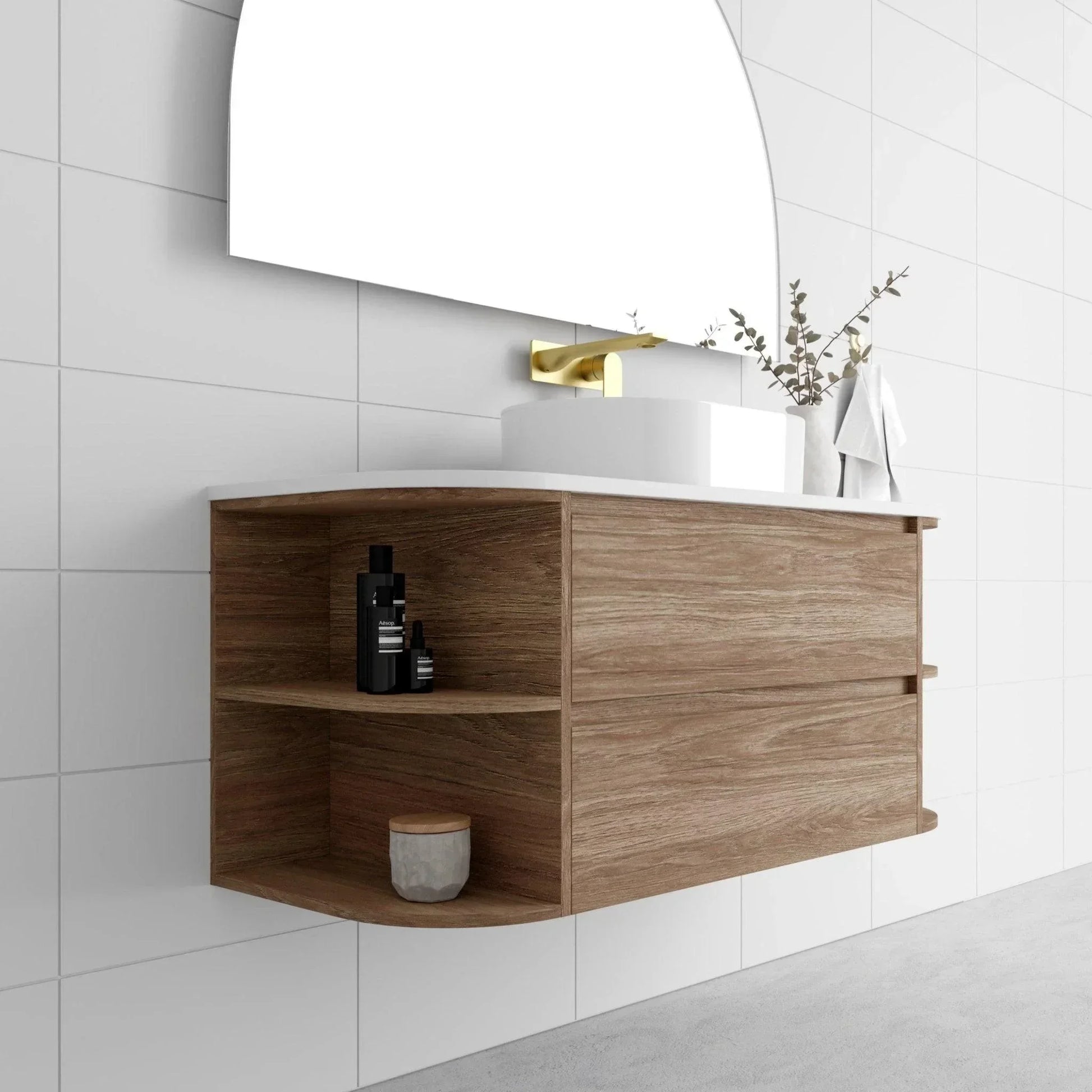 Marquis Avion Wall Hung Vanity - Ideal Bathroom CentreAvion 2 - RHS900mmRight Hand Shelf