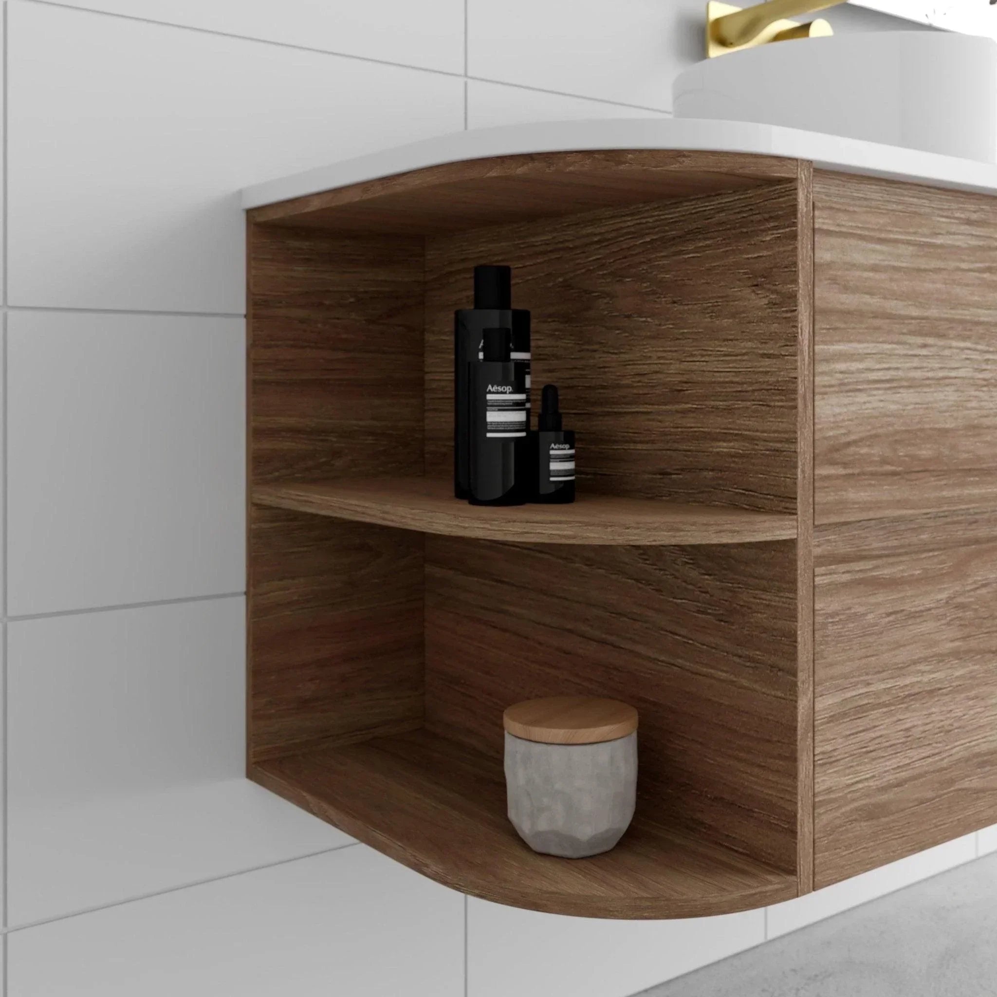 Marquis Avion Wall Hung Vanity - Ideal Bathroom CentreAvion 2 - RHS900mmRight Hand Shelf