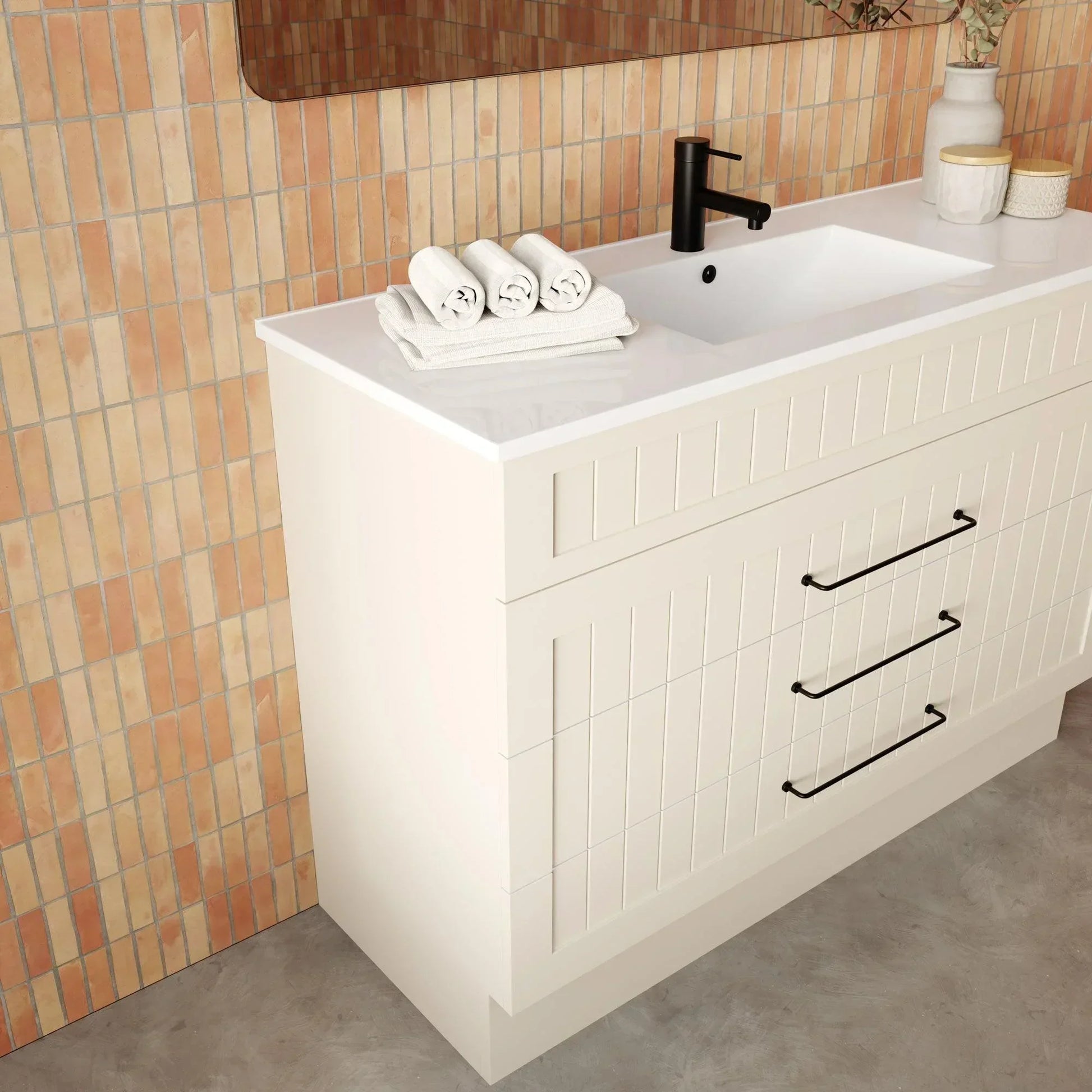 Marquis Kiama All Drawer Freestanding Vanity - Ideal Bathroom CentreKiama 12600mmNova Acrylic TopCentre Basin