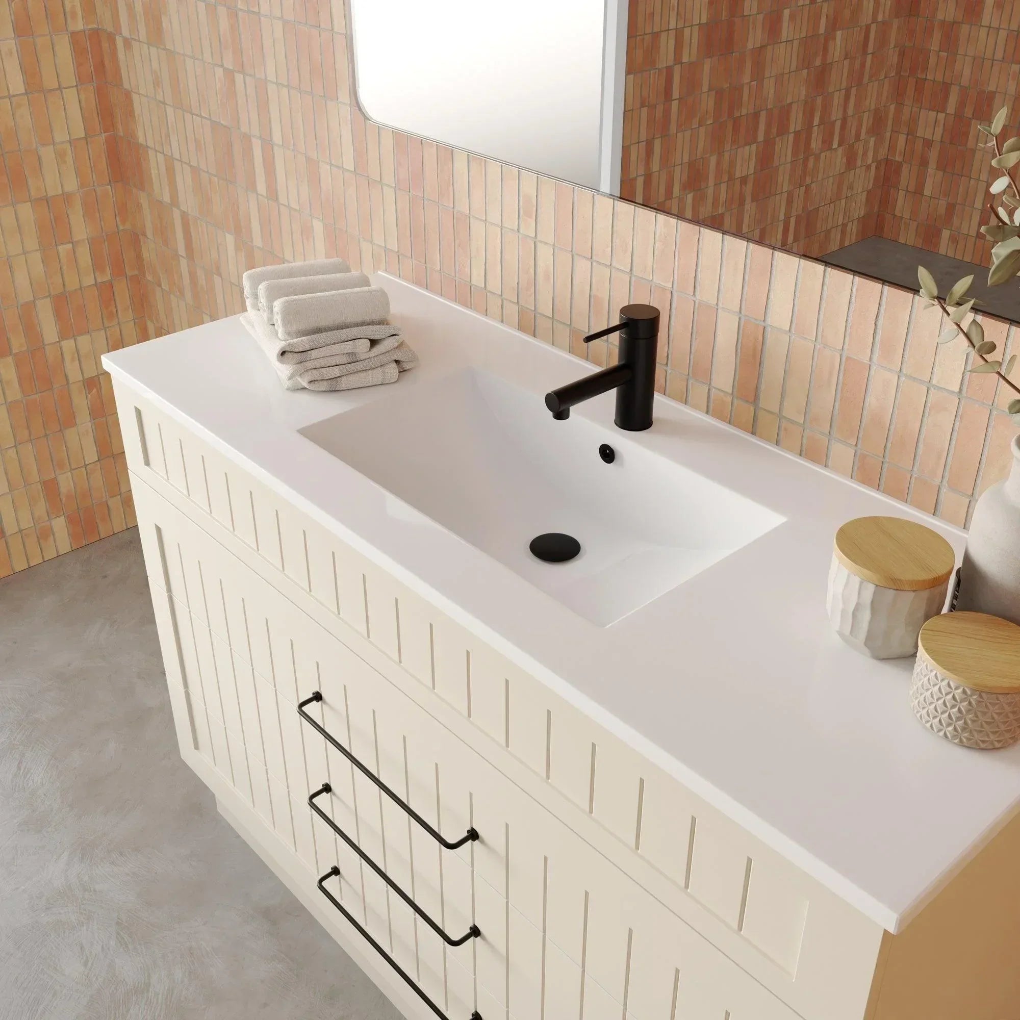 Marquis Kiama All Drawer Freestanding Vanity - Ideal Bathroom CentreKiama 12600mmNova Acrylic TopCentre Basin