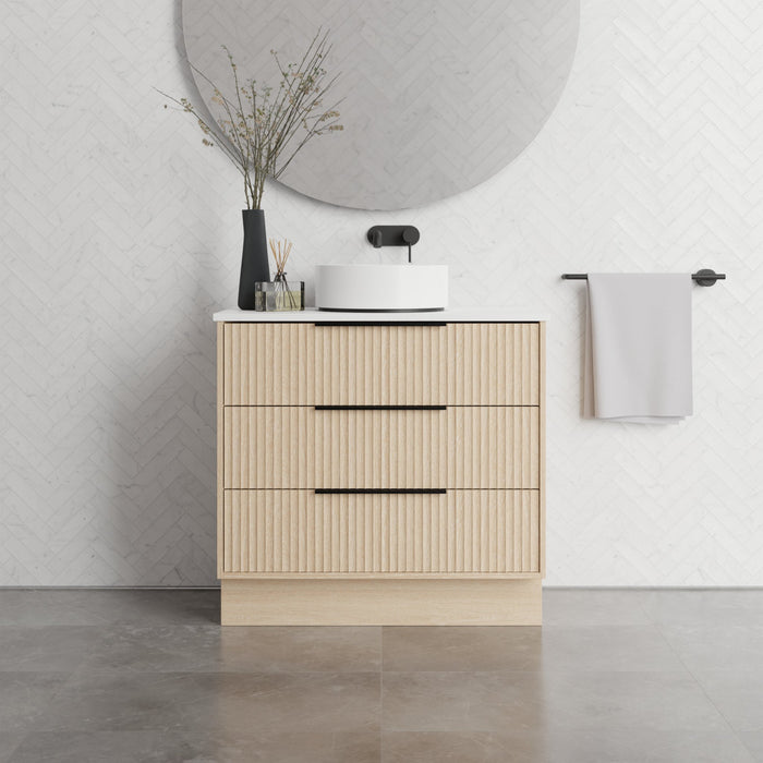 Marquis Lake All Drawer Freestanding Vanity - Ideal Bathroom CentreLake 1 - SC - 3D600mmCentre Basin