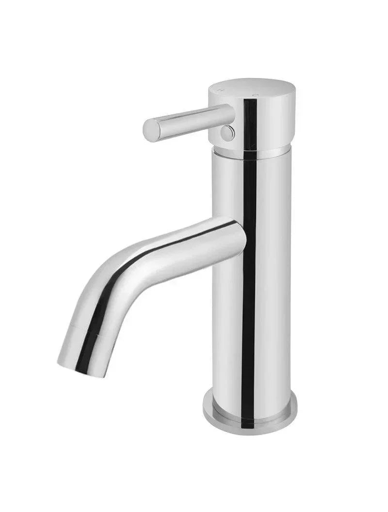Meir Round Basin Mixer Curved | Chrome