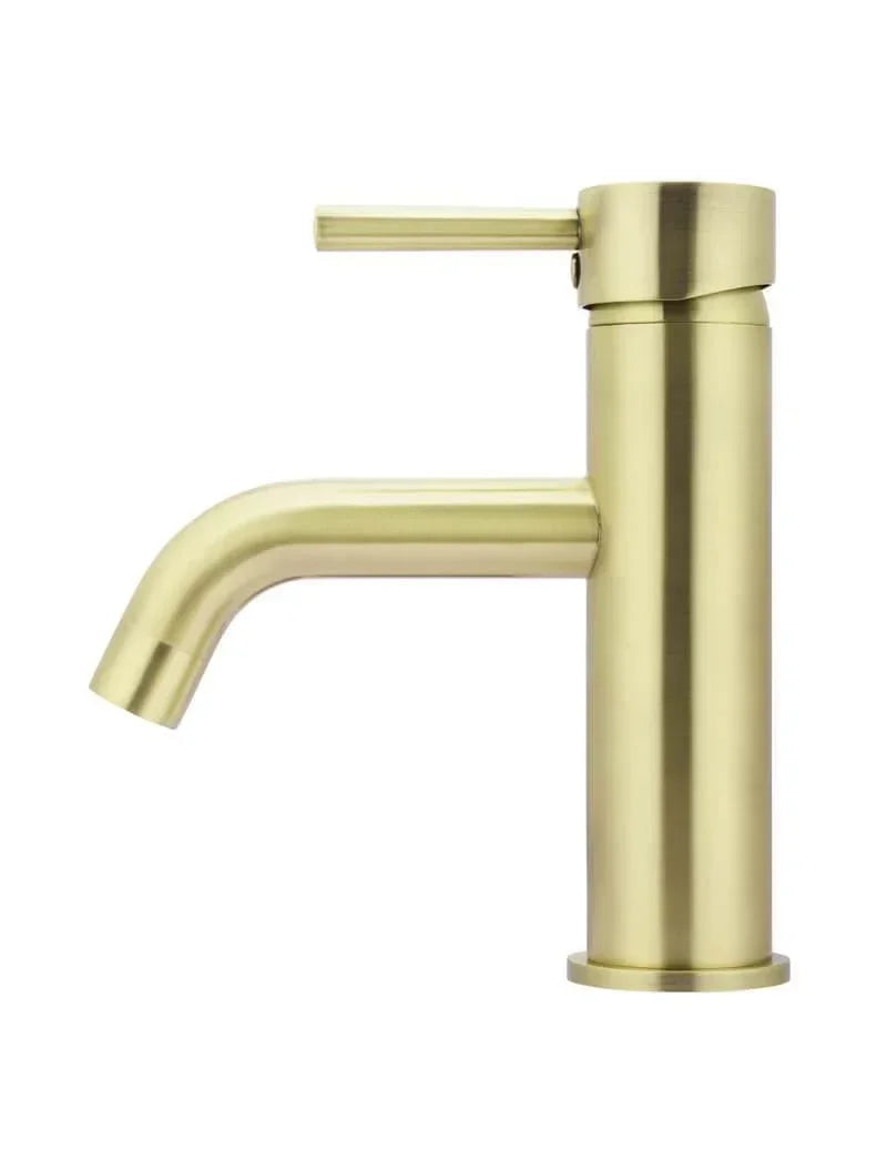 Meir Round Basin Mixer Curved | Chrome