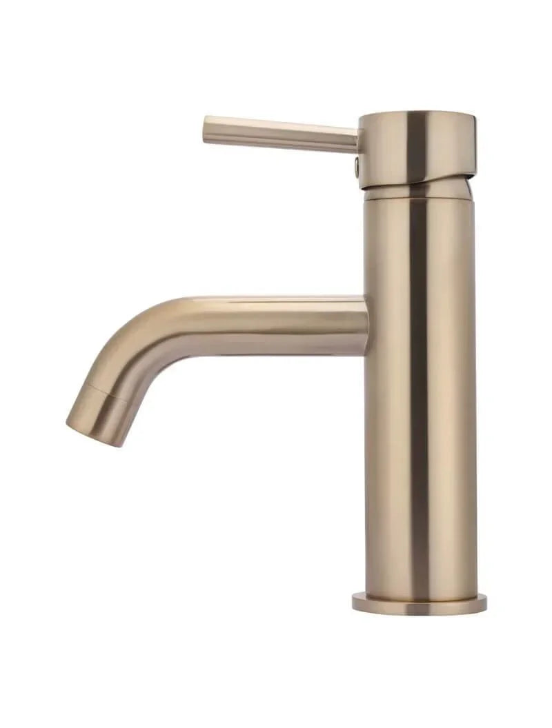 Meir Round Basin Mixer Curved | Chrome