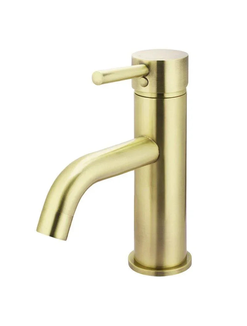 Meir Round Basin Mixer Curved | Chrome