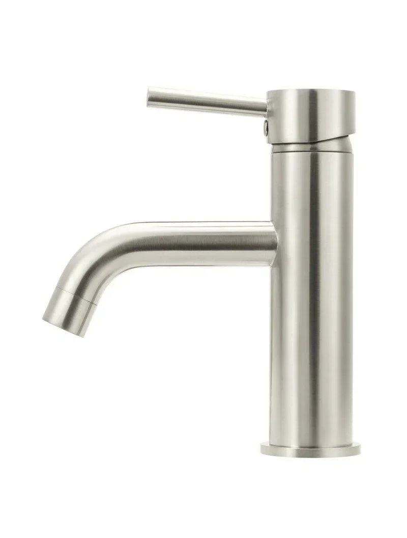 Meir Round Basin Mixer Curved | Chrome