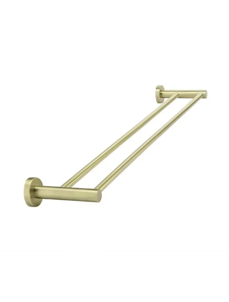 Meir Round Double Towel Rail | Champagne