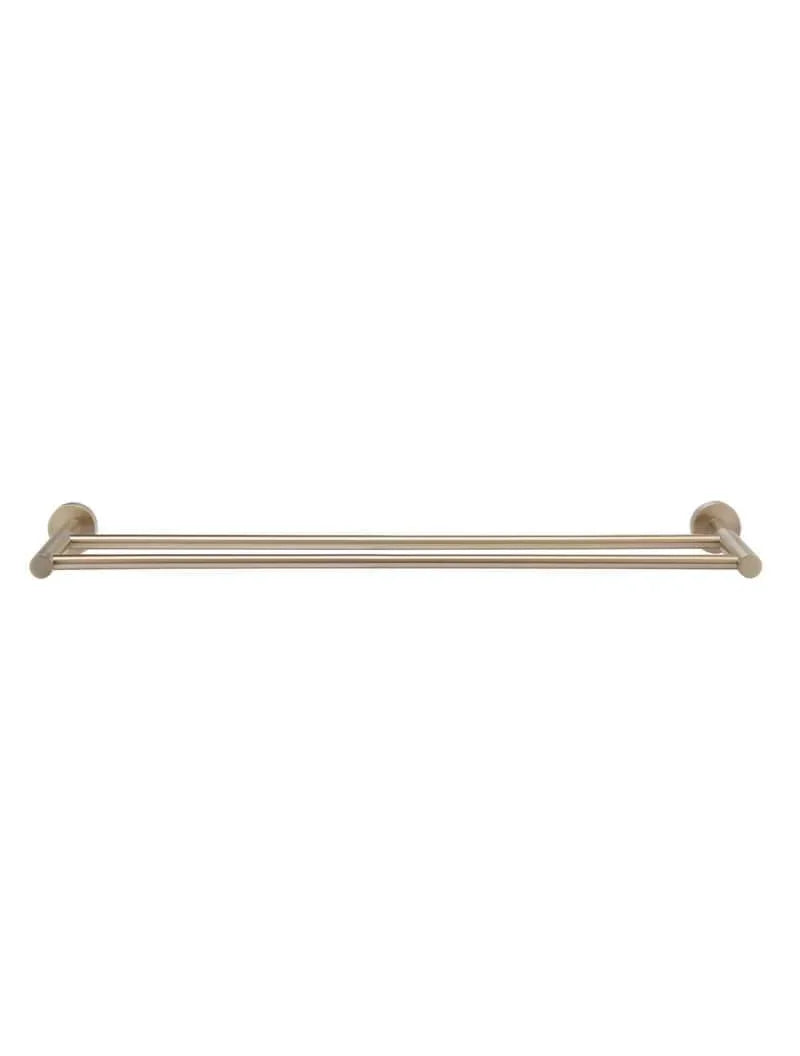Meir Round Double Towel Rail | Champagne