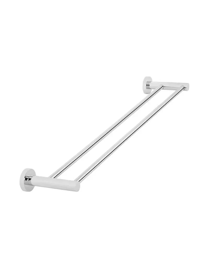 Meir Round Double Towel Rail | Champagne