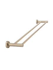 Meir Round Double Towel Rail | Champagne