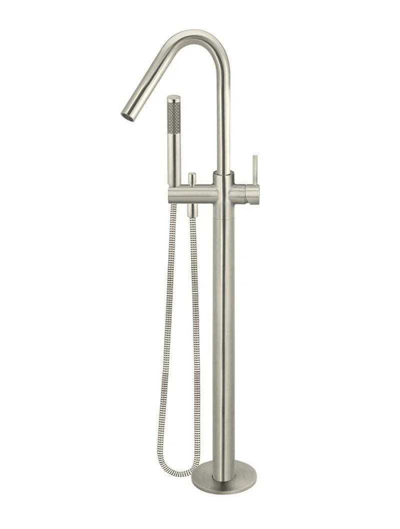 Meir Round Freestanding Bath Spout And Hand Shower | Champagne