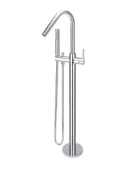 Meir Round Freestanding Bath Spout And Hand Shower | Polished Chrome