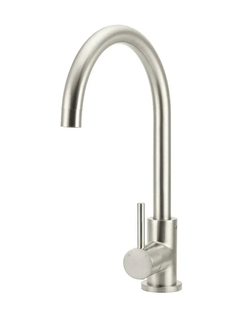 Meir Round Kitchen Mixer Tap | Brushed Nickel