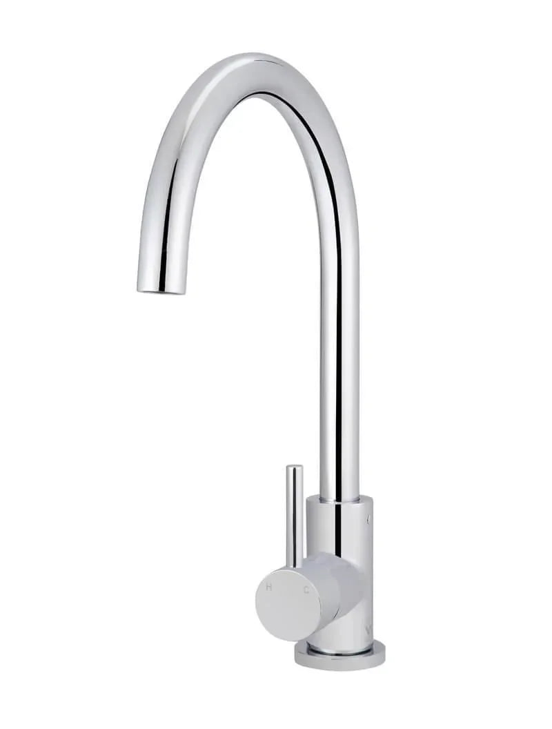Meir Round Kitchen Mixer Tap | Polished Chrome