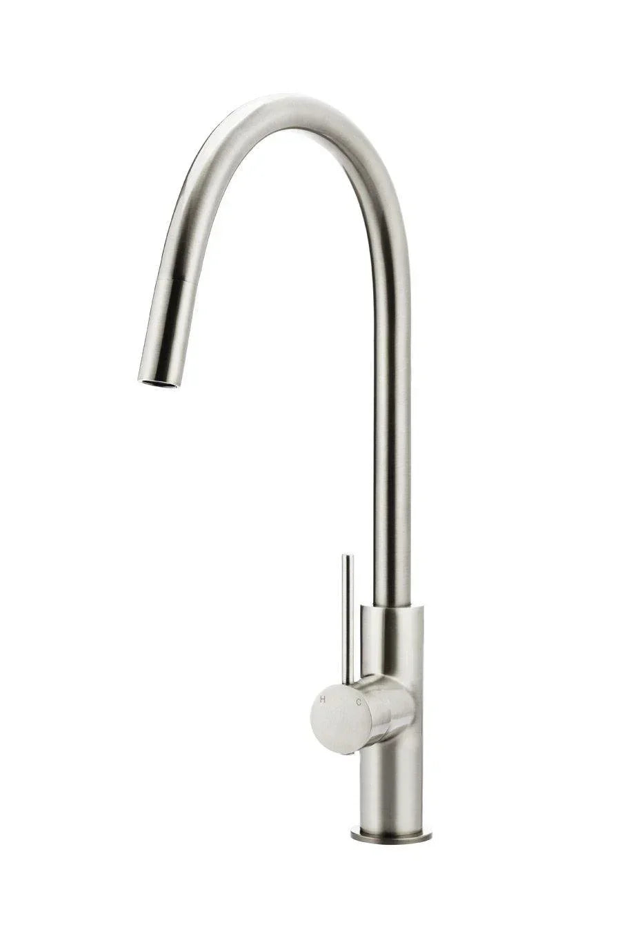 Meir Round Piccola Kitchen Mixer Tap | Brushed Nickel