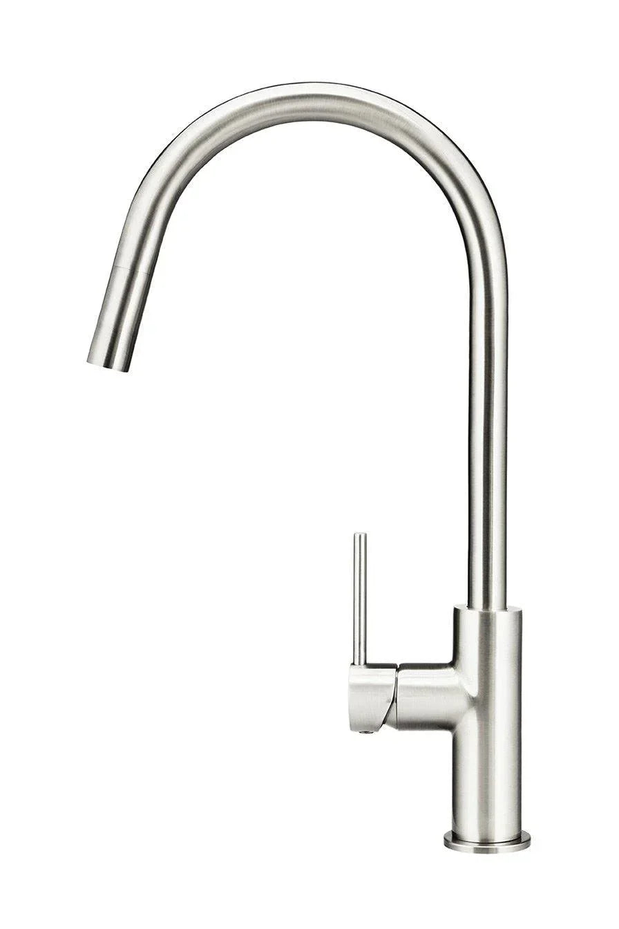Meir Round Piccola Kitchen Mixer Tap | Brushed Nickel