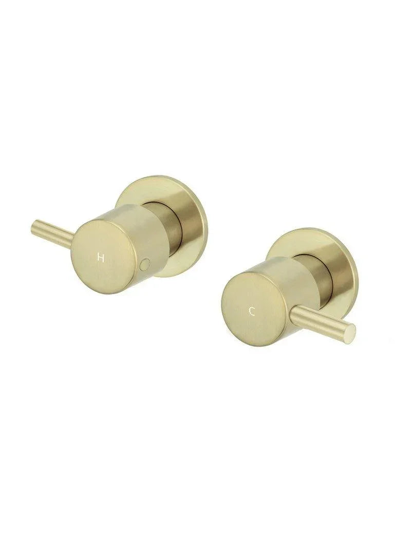 Meir Round Quarter-Turn Wall Taps | Tiger Bronze