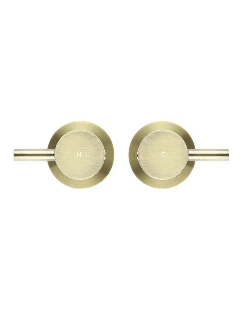 Meir Round Quarter-Turn Wall Taps | Lustre Bronze