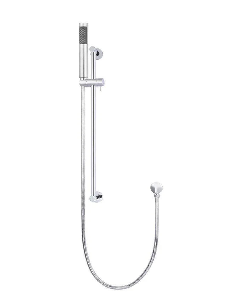 Meir Round Shower On Rail Column | Polished Chrome