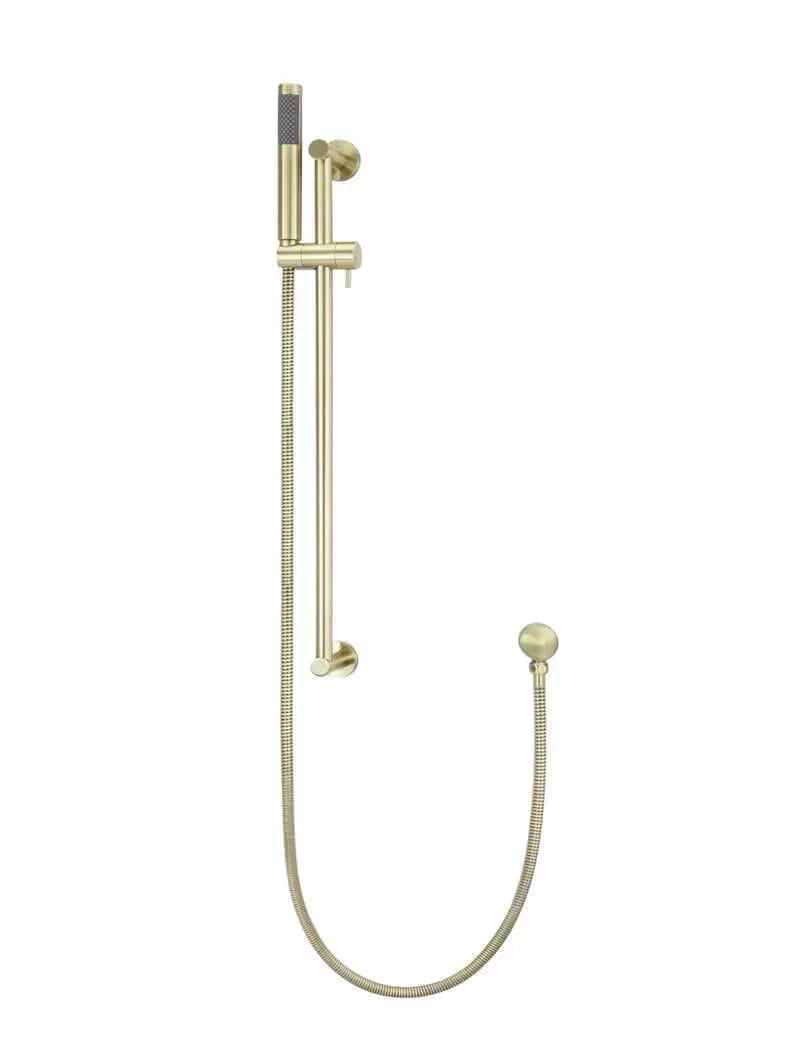 Meir Round Shower On Rail Column | Tiger Bronze