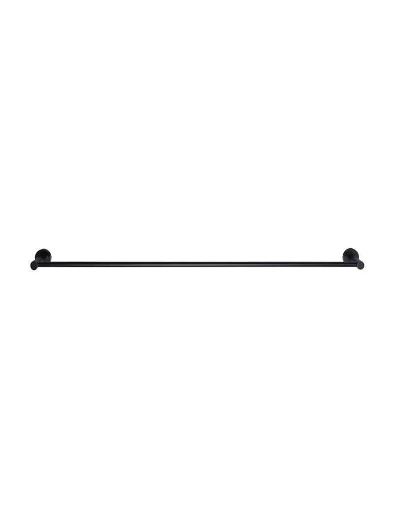 Meir Round Single Towel Rail | Matte Black