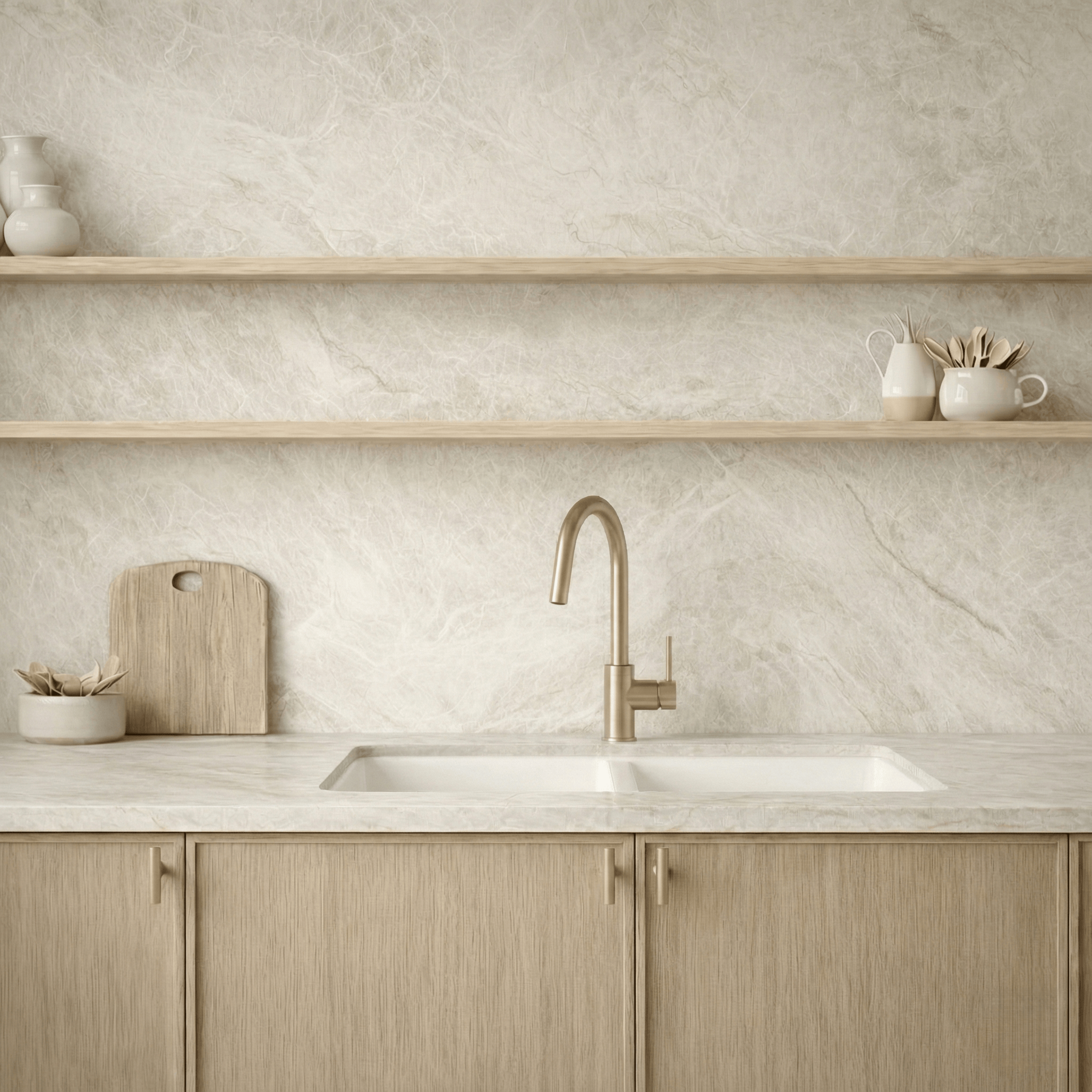 Milano Granite 800mm Double Bowl Sink, Matte  White