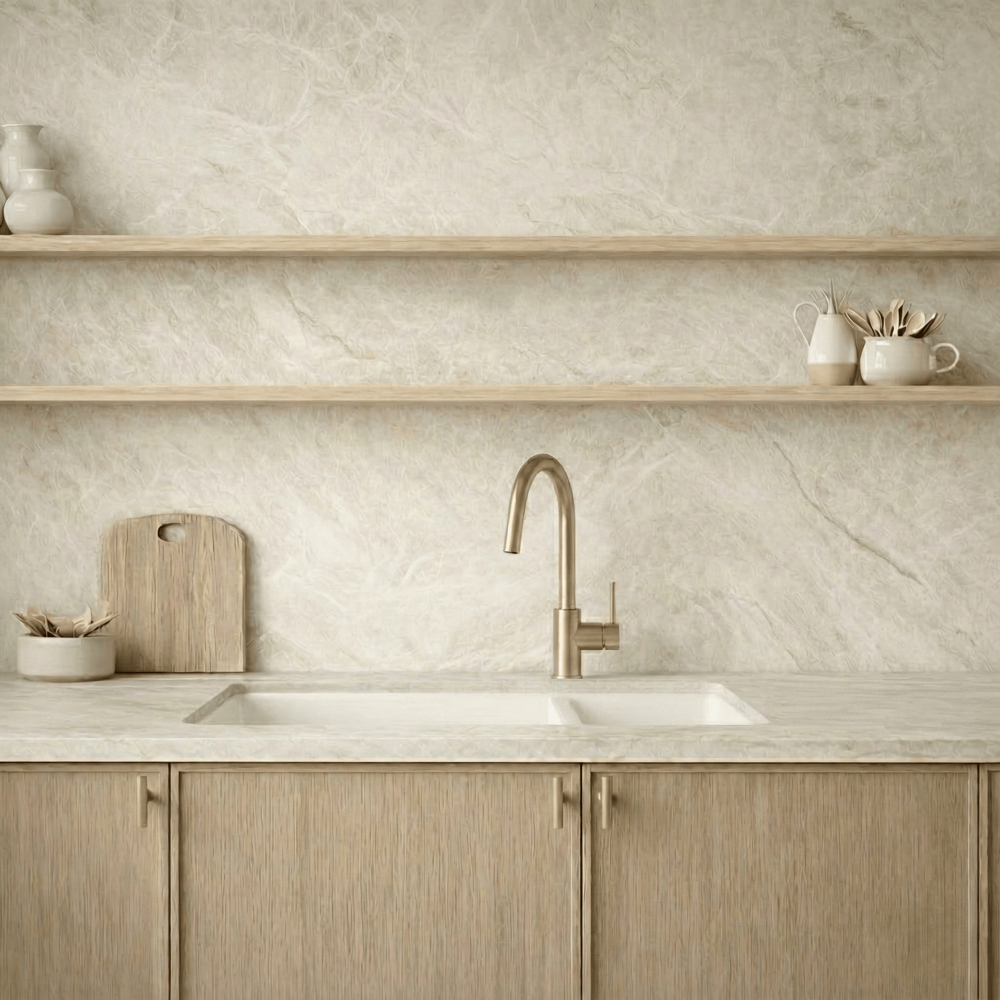 Milano Granite 835mm Double Bowl Sink, Matte White