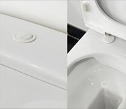 Studio Bagno Milady & Impero Series White Button + Seat Hinge, Satin white