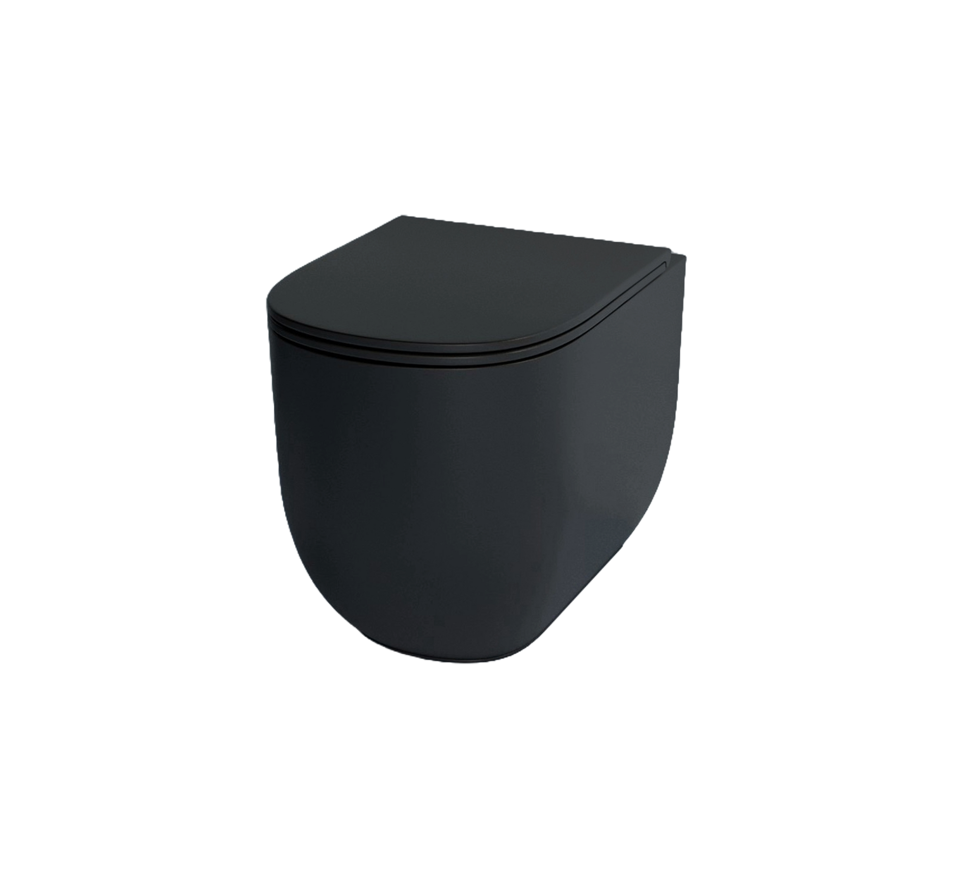 Studio Bagno Milady Rimless Wall Faced Pan - Matte Black