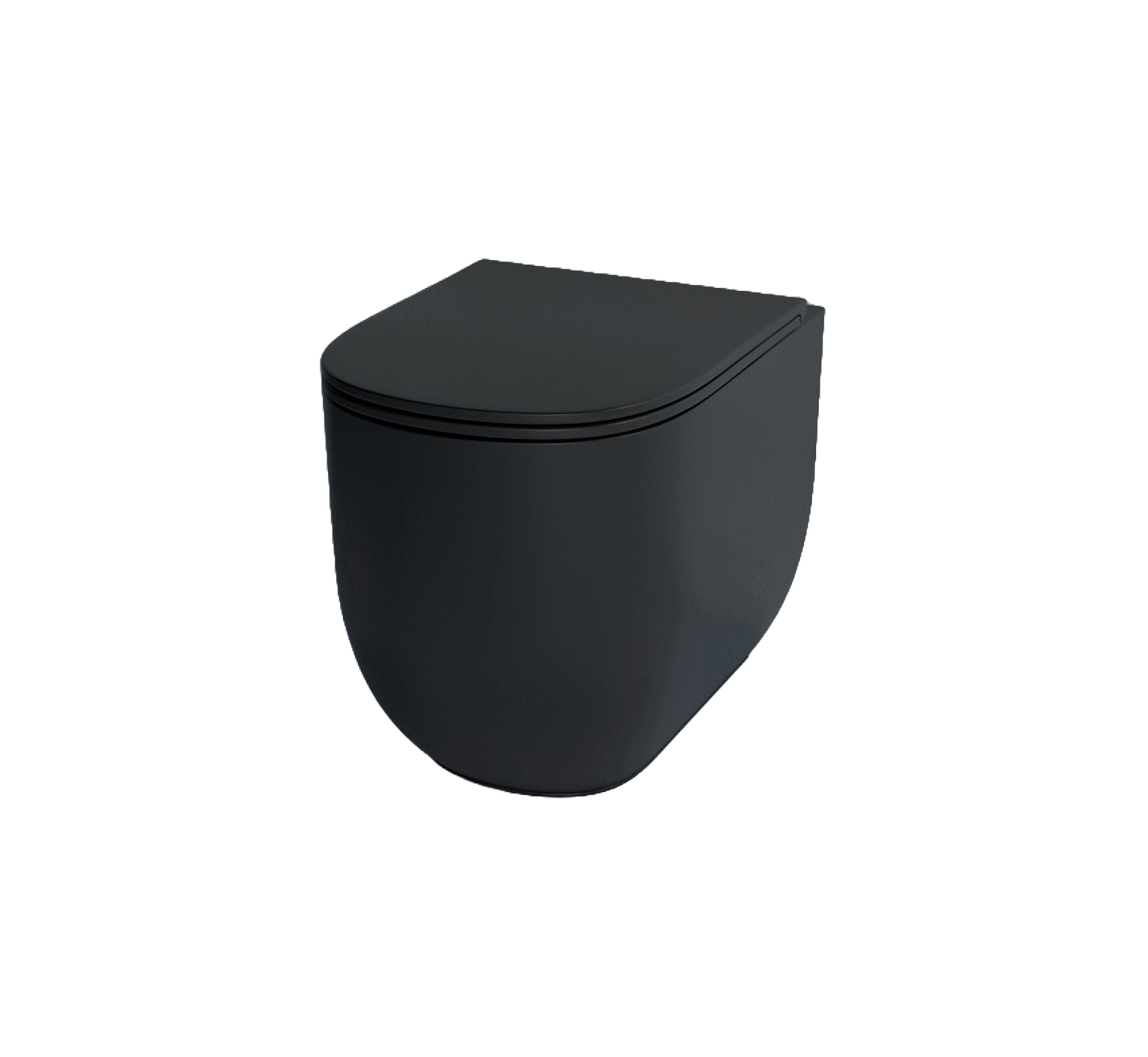 Studio Bagno Milady Rimless Wall Faced Pan - Matte Black
