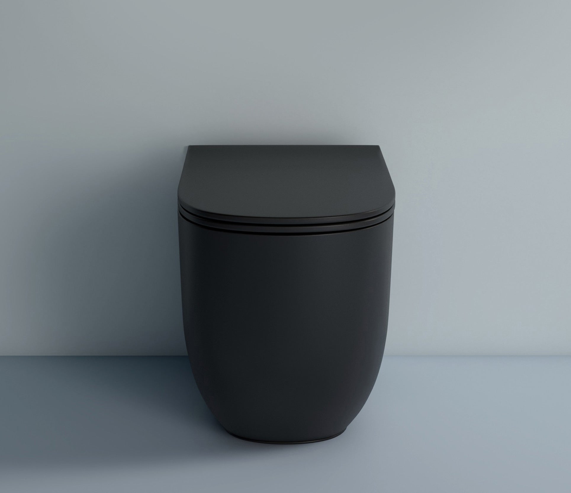 Studio Bagno Milady Rimless Wall Faced Pan - Matte Black