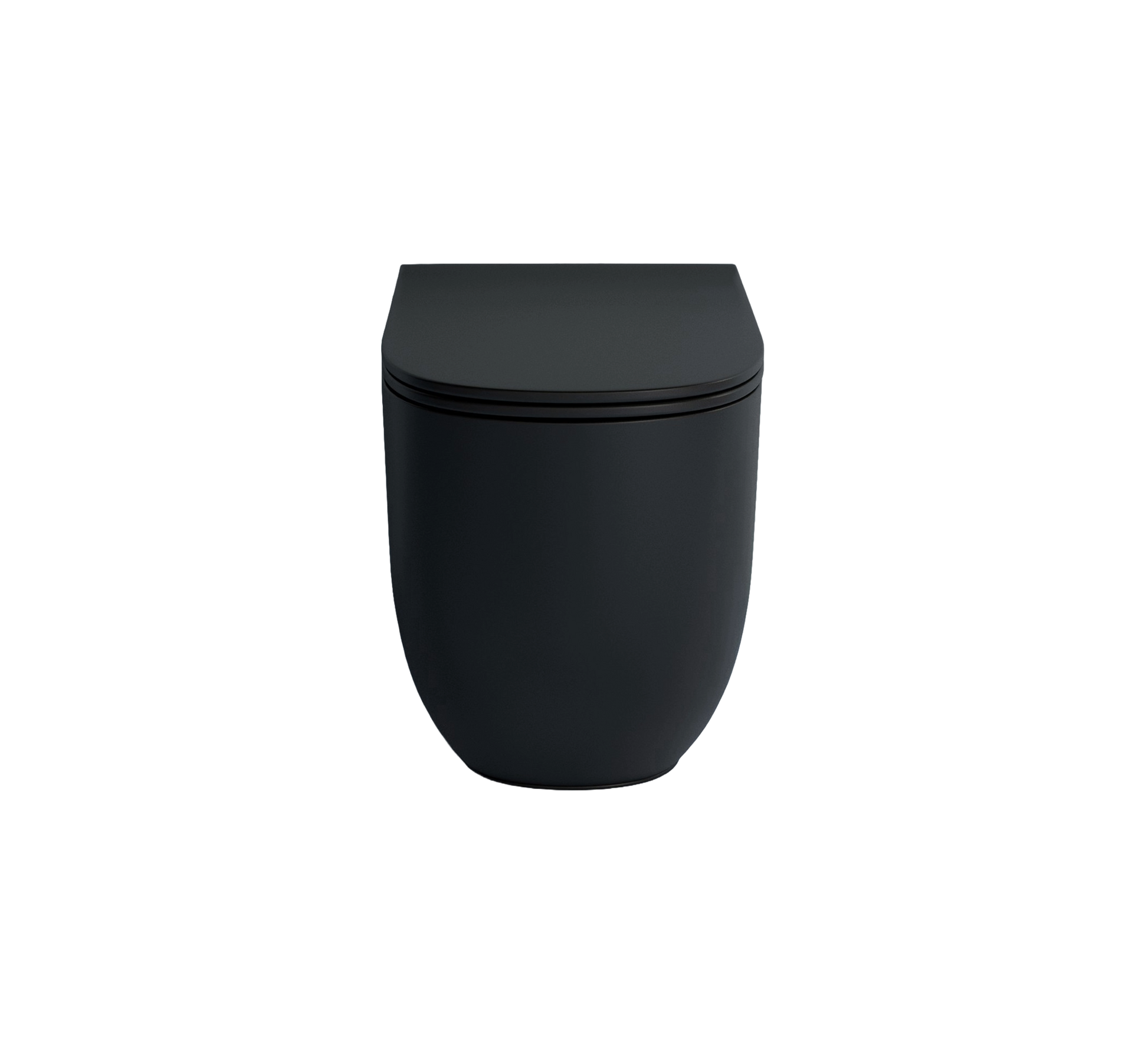 Studio Bagno Milady Rimless Wall Faced Pan - Matte Black