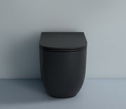 Studio Bagno Matte Black Milady Wall Faced Package with Expert Evo Pneumatic Cistern