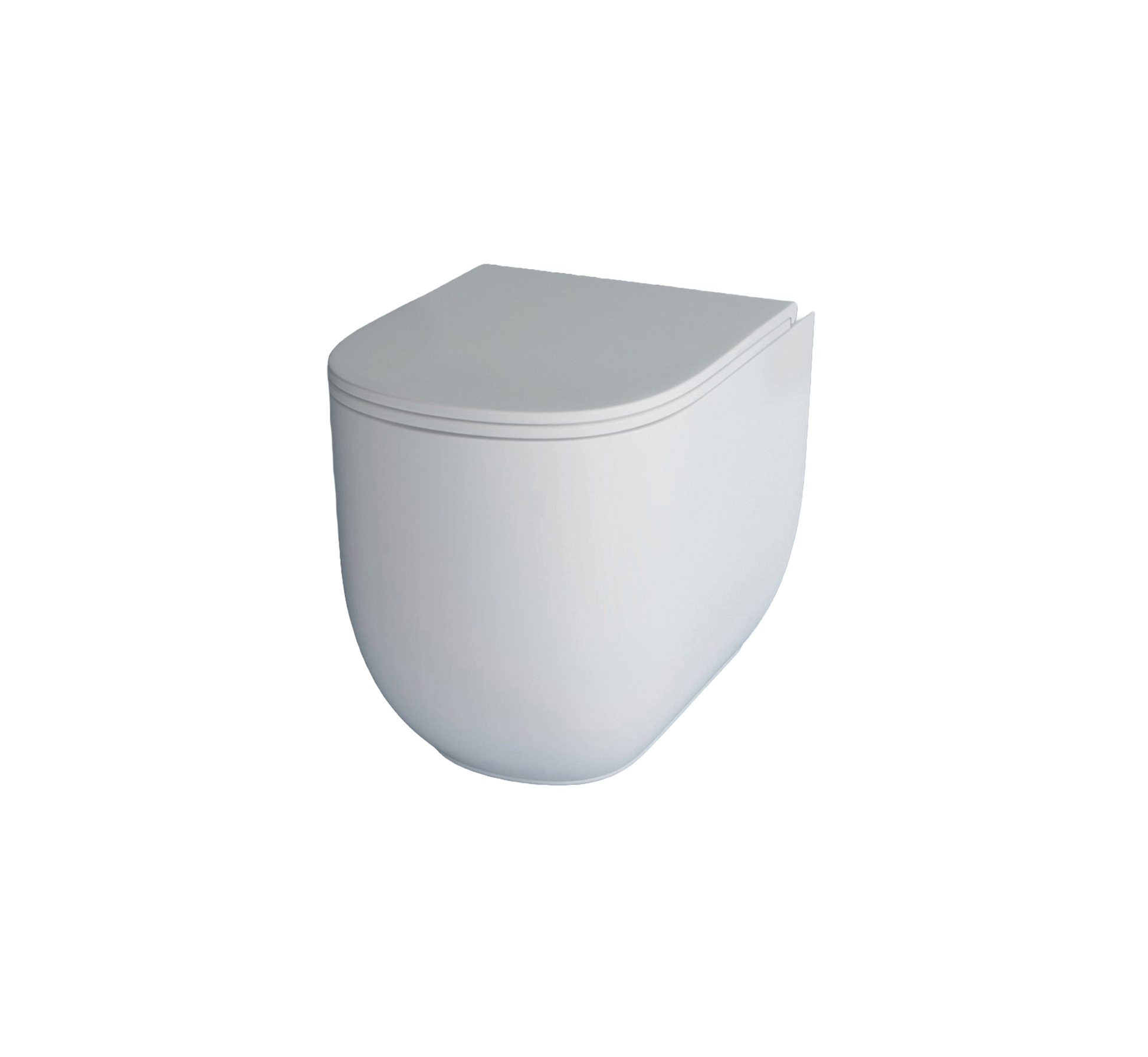 Studio Bagno Milady Rimless Wall Faced Pan - Matte White