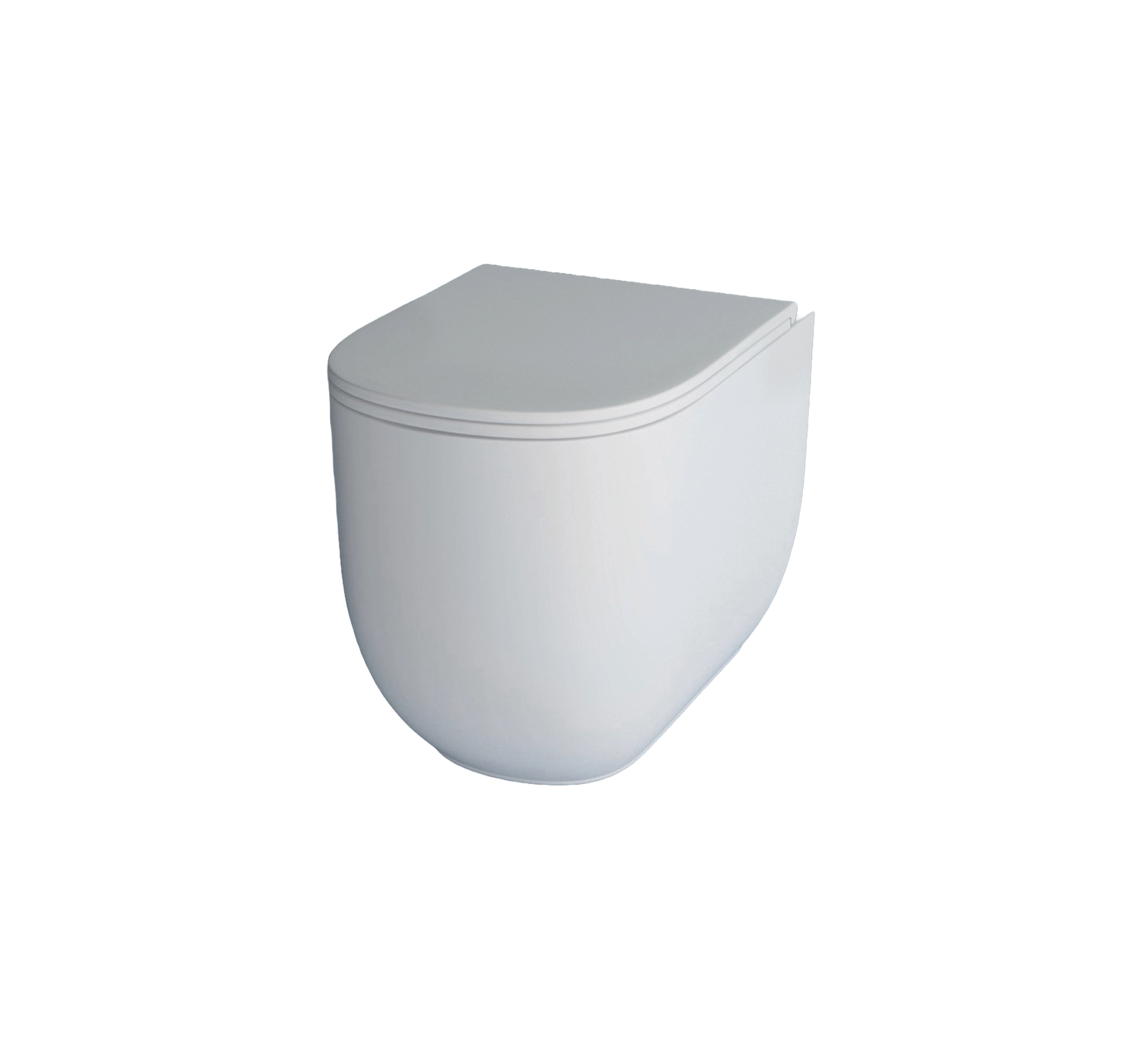 Studio Bagno Milady Rimless Wall Faced Pan - Matte White