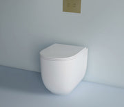 Studio Bagno Matte White Milady Wall Faced Package with OLI 74 Pneumatic Cistern
